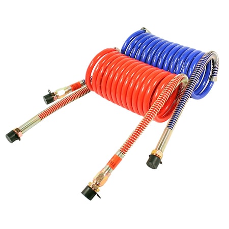 Phillips Line Assy, Air, Coiled, Brake, 15 Ft Working Length, Pair Red And Blue 11-715